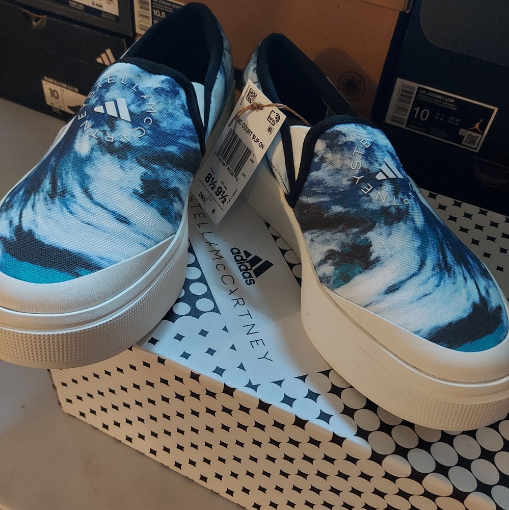 Adidas by Stella McCartney Court Slip-on Sneaker- Almost blue/off-white